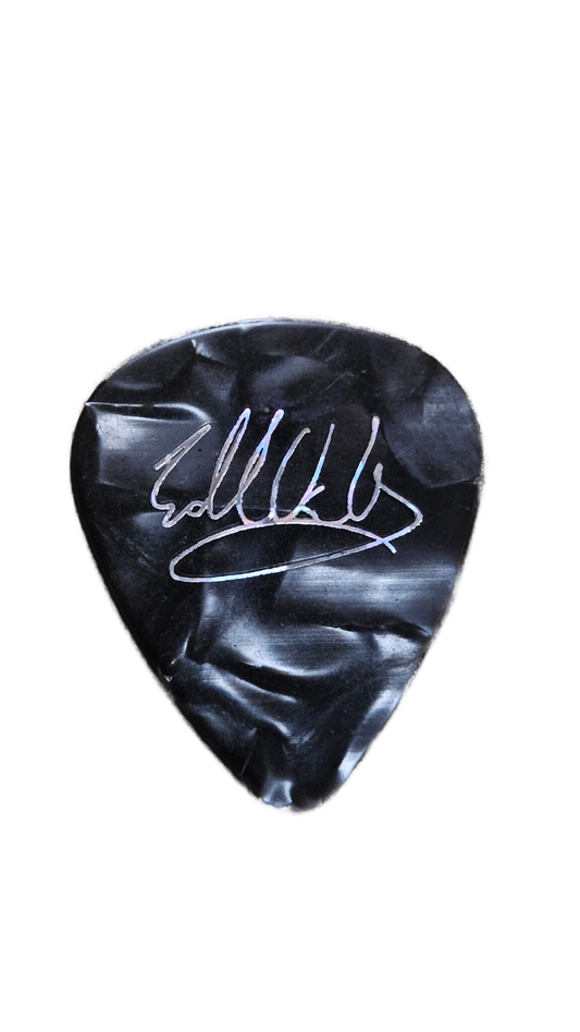 Eddie Van Halen BLAZE ON Signature Guitar Pick — 2004 Reunion Tour (Black/White Marble)