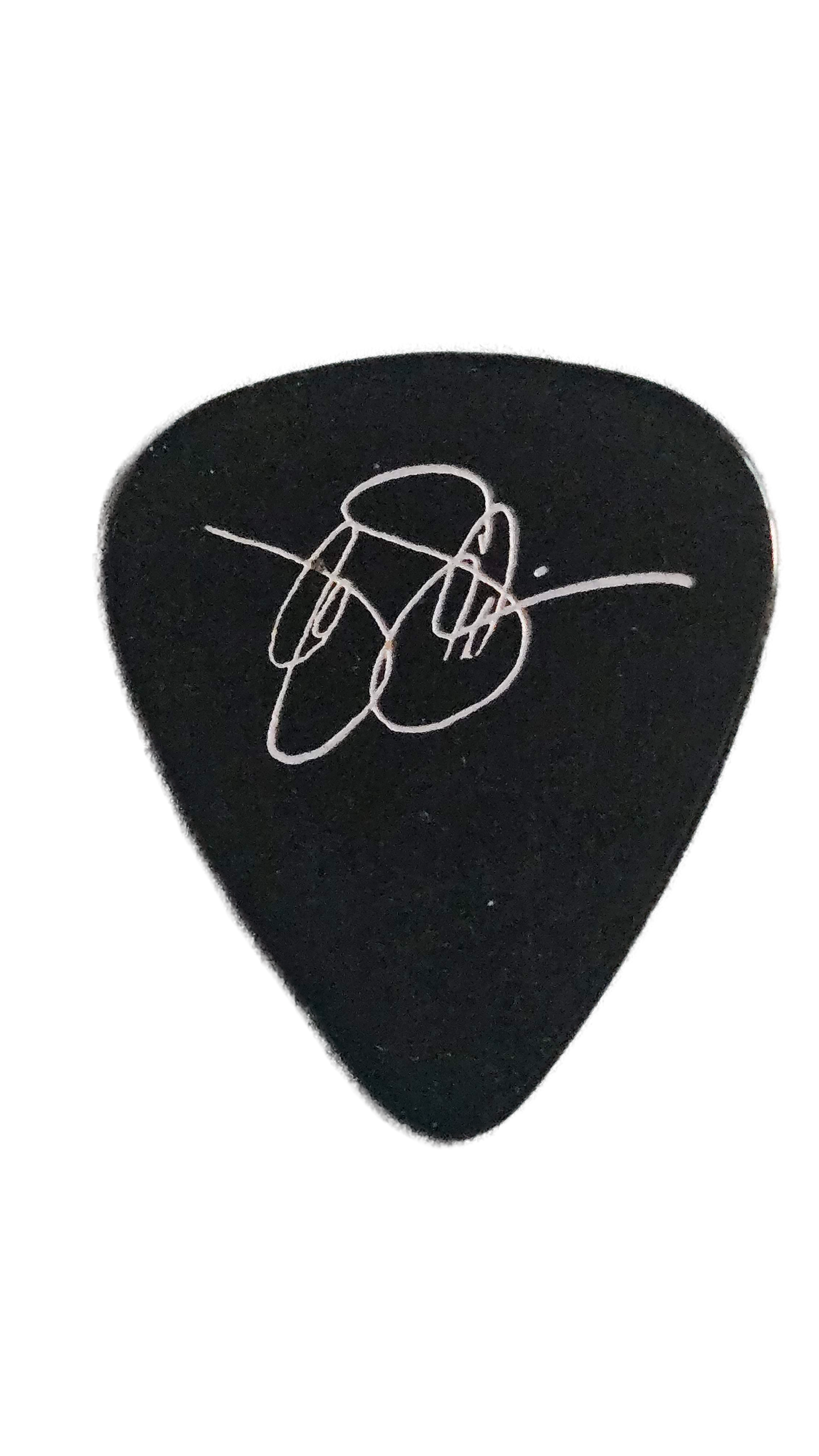 Joe Satriani Guitar Pick — Black with Image & Signature