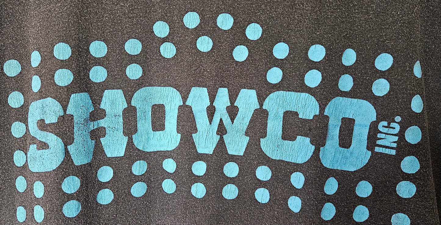 Led Zeppelin Survivor 1977 Black Shirt with Blue Lettering (Worn)