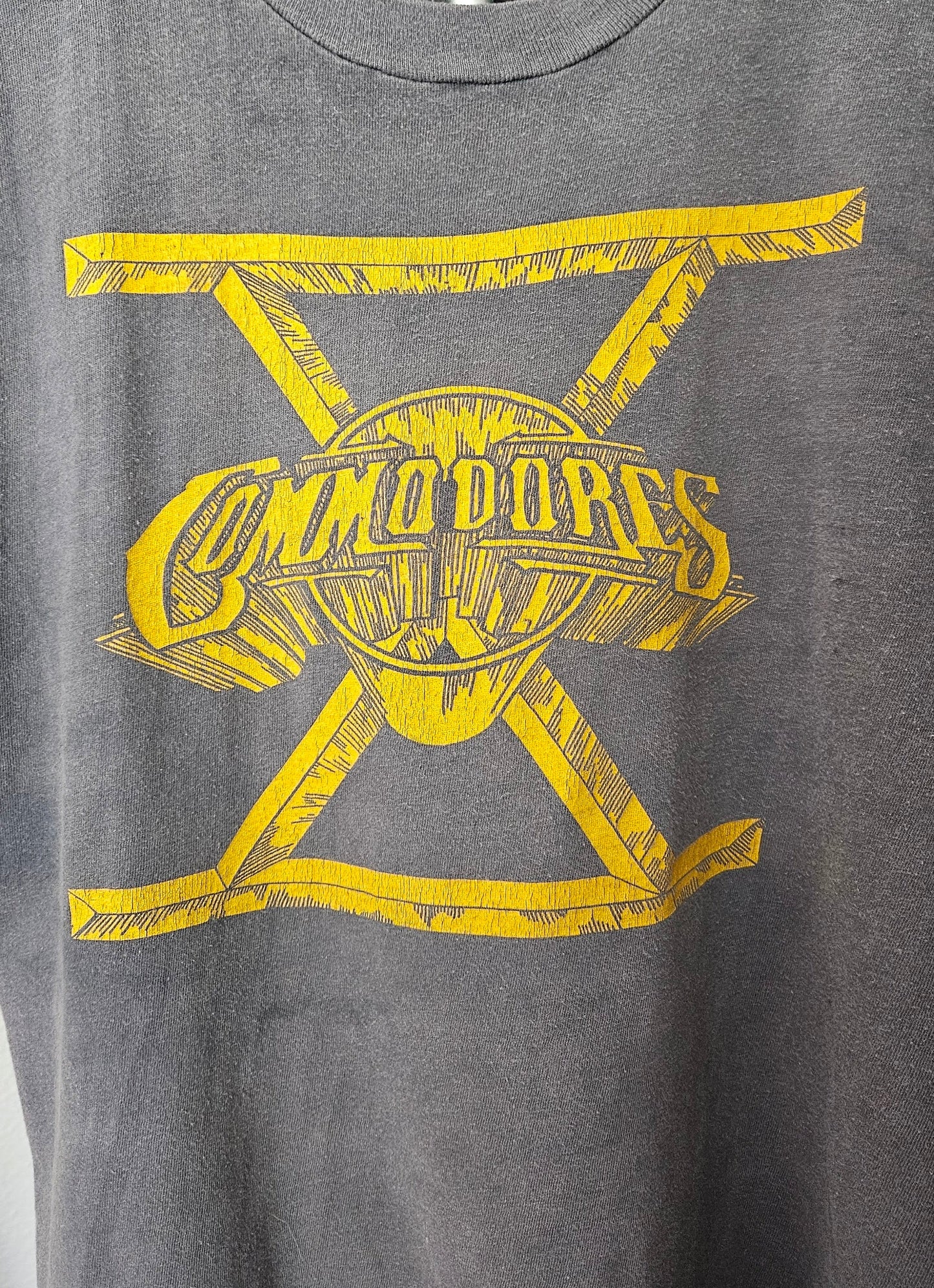 The Commodores North American Tour 1980 T-Shirt (Faded Black)
