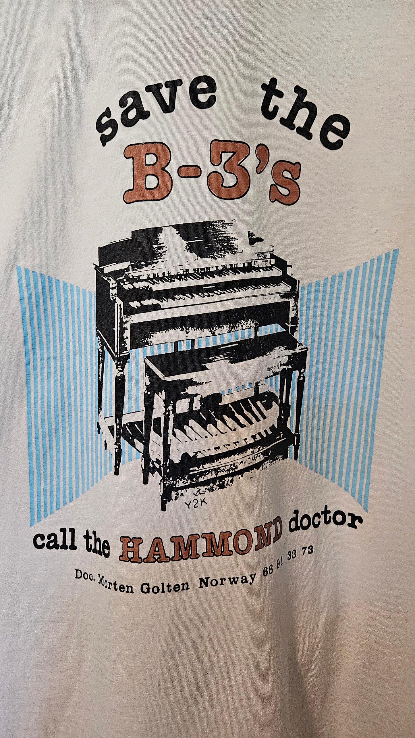 "Save the B-3's" Hammond Organ Novelty Tee — Doc. Morten Golten