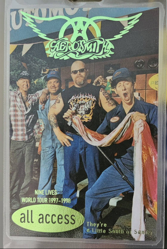 Aerosmith Laminate Pass - Authentic Backstage Pass