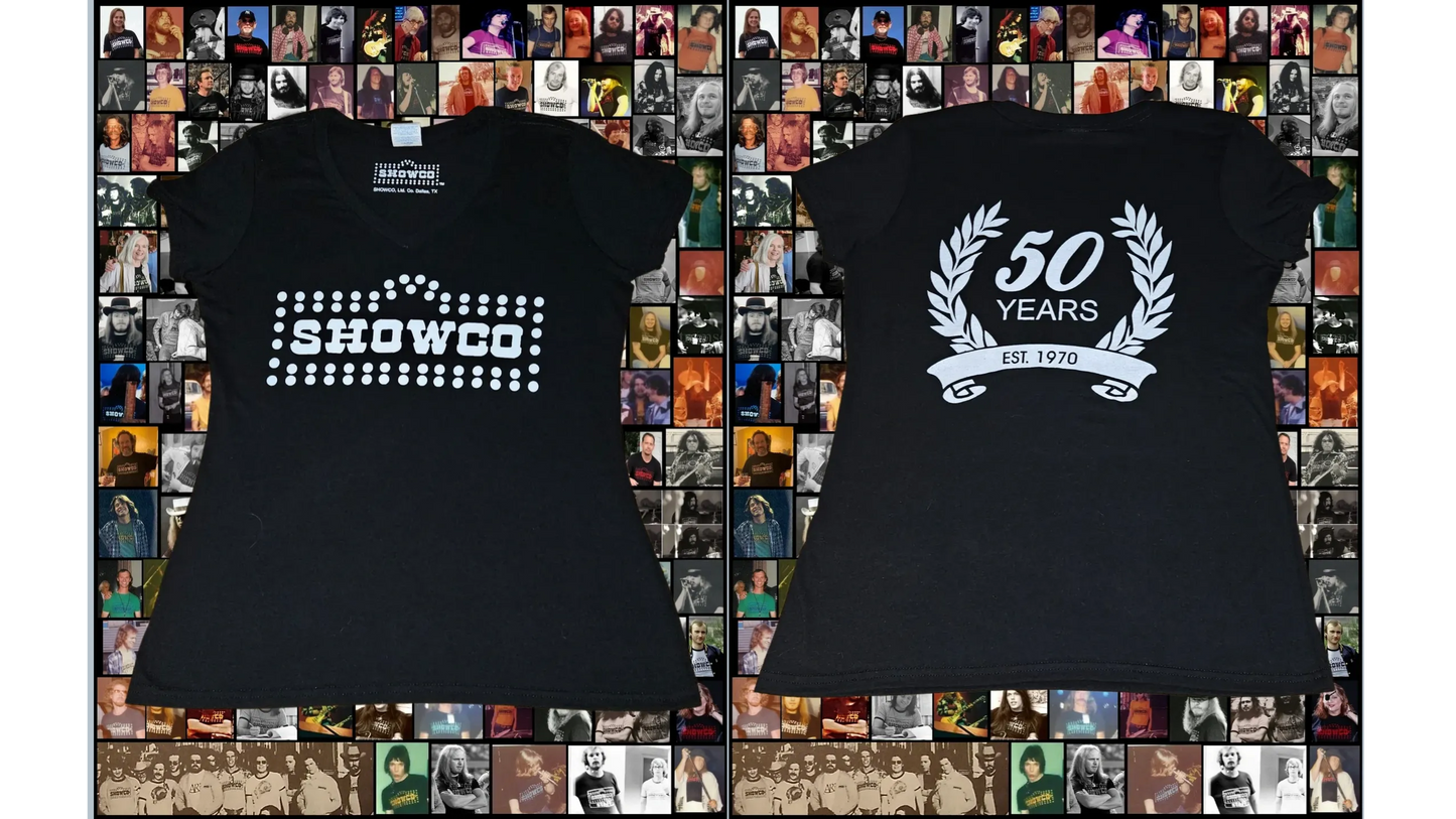 Women's Official SHOWCO 50th Anniversary V-NECK Tee (tri-blend)