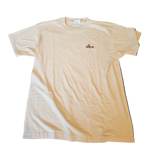dbx Digital American Tour 1983 tee - front with dbx logo on left chest