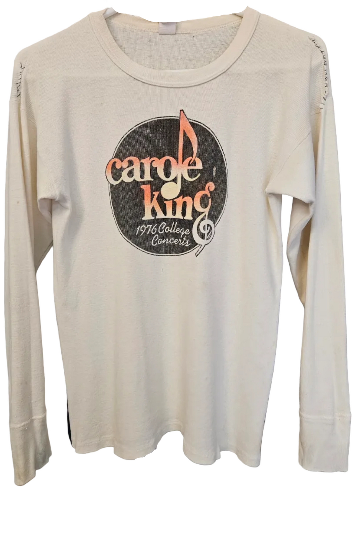 Carole King “College Concert 1976” Vintage Long Sleeve — original shirt photo from Bill Doc Gans collection