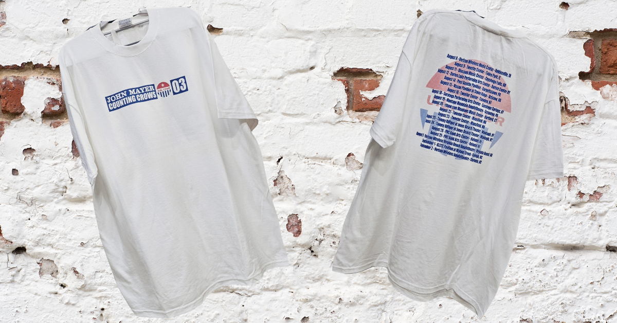 John Mayer & Counting Crows 2003 Tour Tee | Bruce Jones Closet