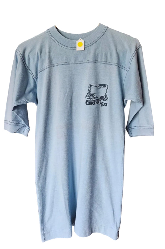 Led Zeppelin 1977 Concerts West North America Tour Shirt (M, Light Blue)