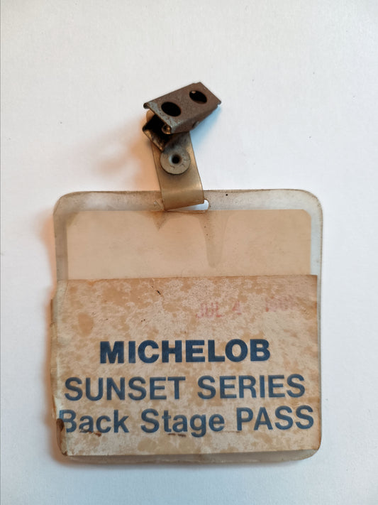 James Taylor Staff Tour Laminate 1981 / Michelob Sunset Series Backstage Pass – Doc Gans