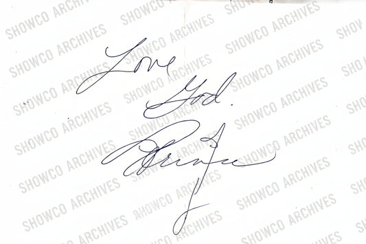 Prince Signed Thanksgiving Card to Donnie DK Kretzschmar | Collector Vault