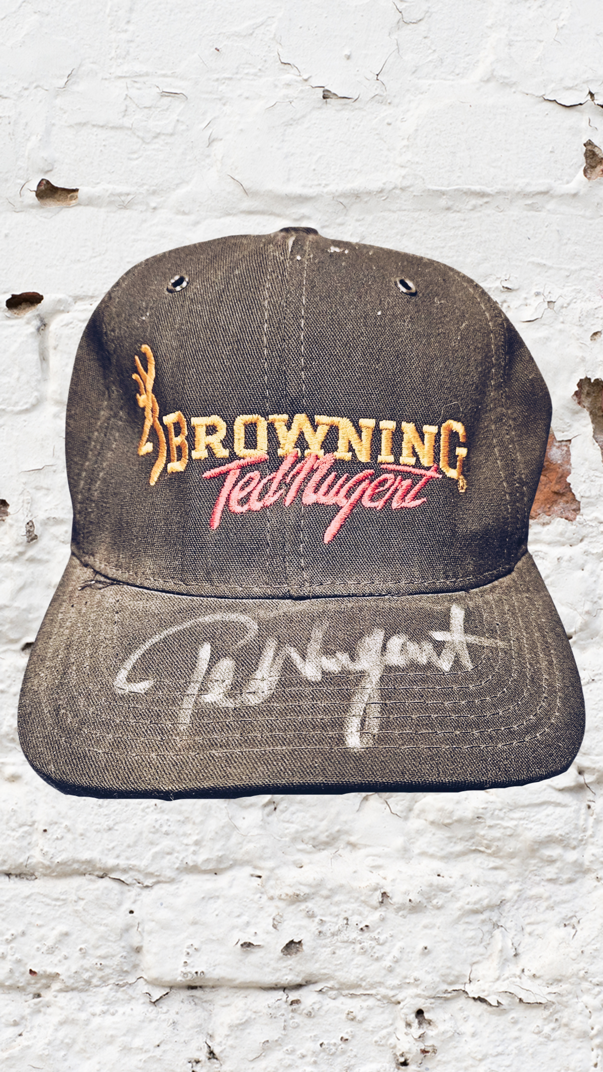 Ted Nugent SIGNED Browning Baseball Cap