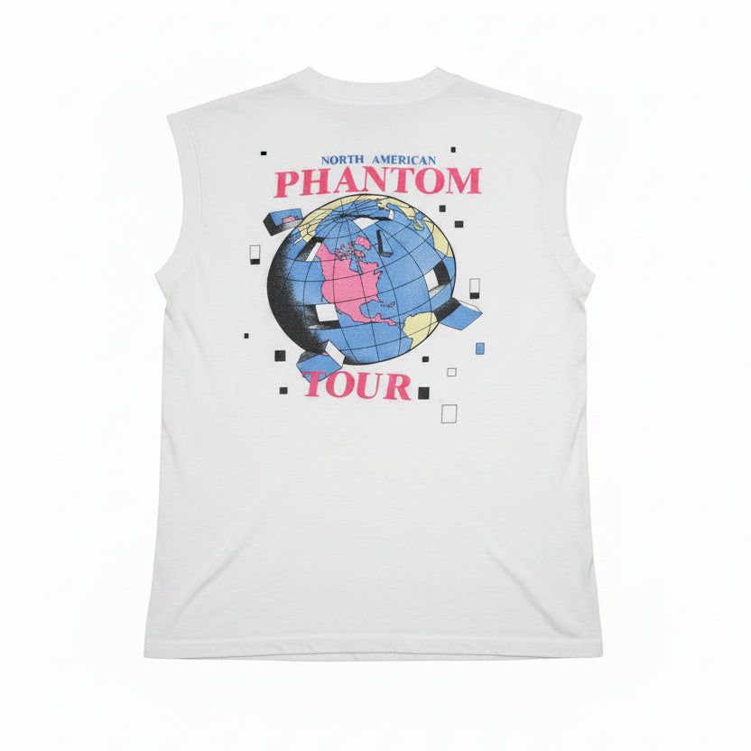 The Fixx Phantom North American Tour sleeveless tee - back with globe graphic