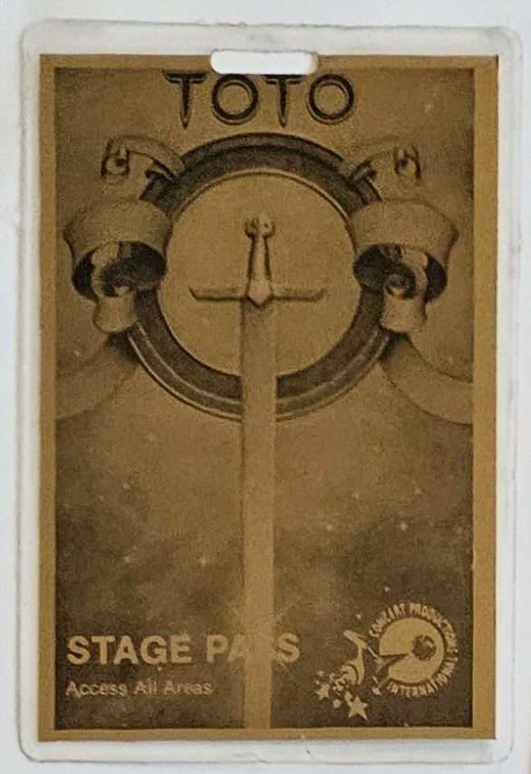 Toto – Stage Pass "Access All Areas" Laminate | Mike Ponczek's Closet