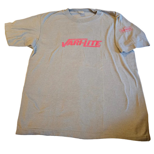 Vari-Lite Robert Plant 1983 POM Tour crew tee - front with Vari-Lite logo