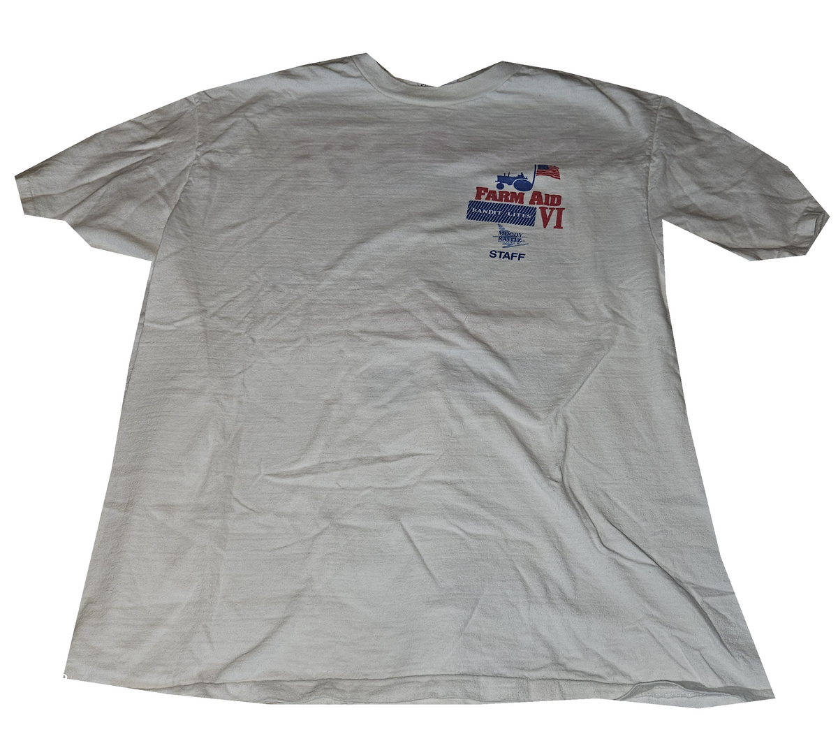 Farm Aid VI 1993 Bandit Lights Staff Tee — full view