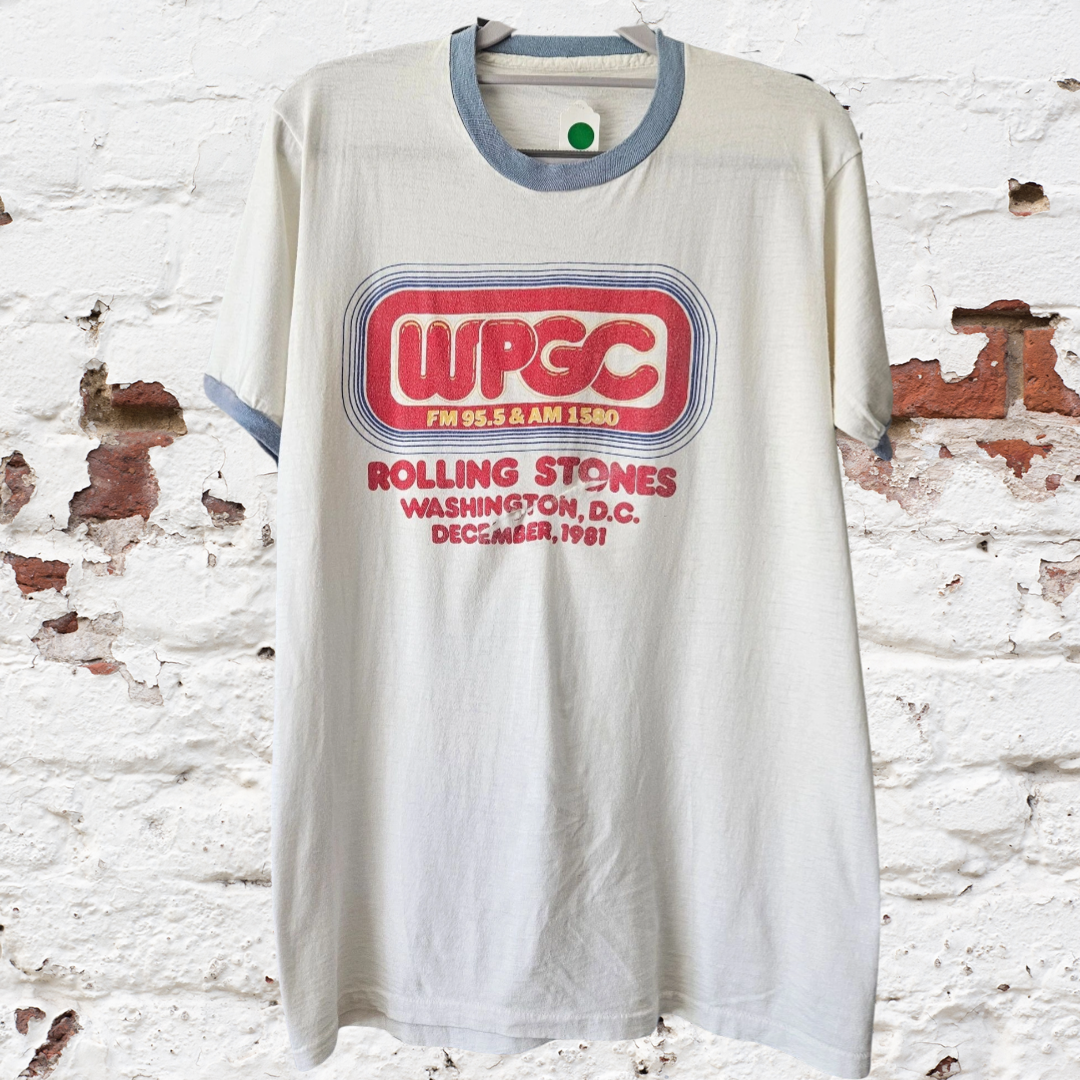 Rolling Stones RARE Radio WPGC FM 95.5 1981 T-shirt