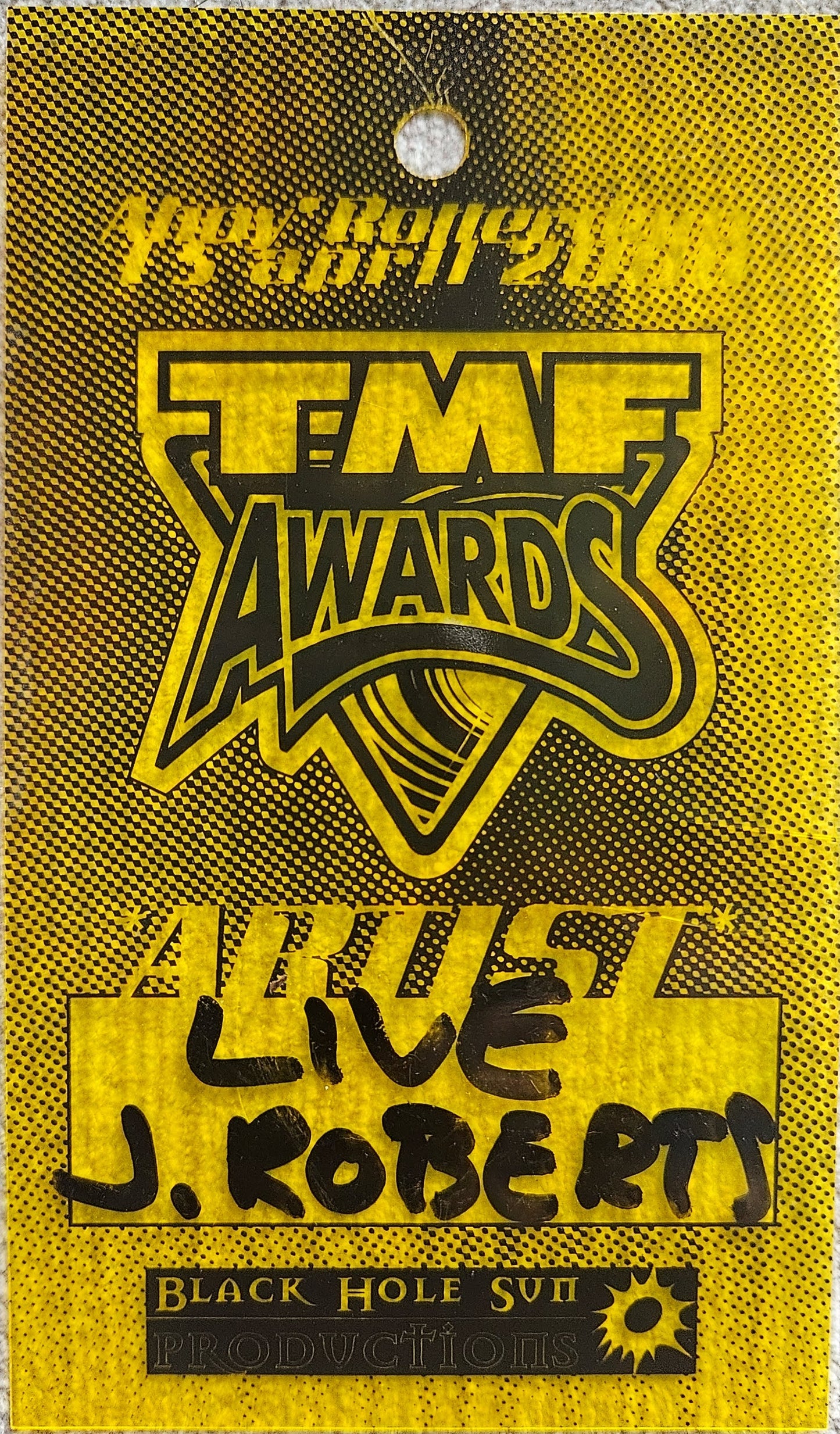 Live – TMF Awards Laminate | Johnny "JW" Roberts Closet