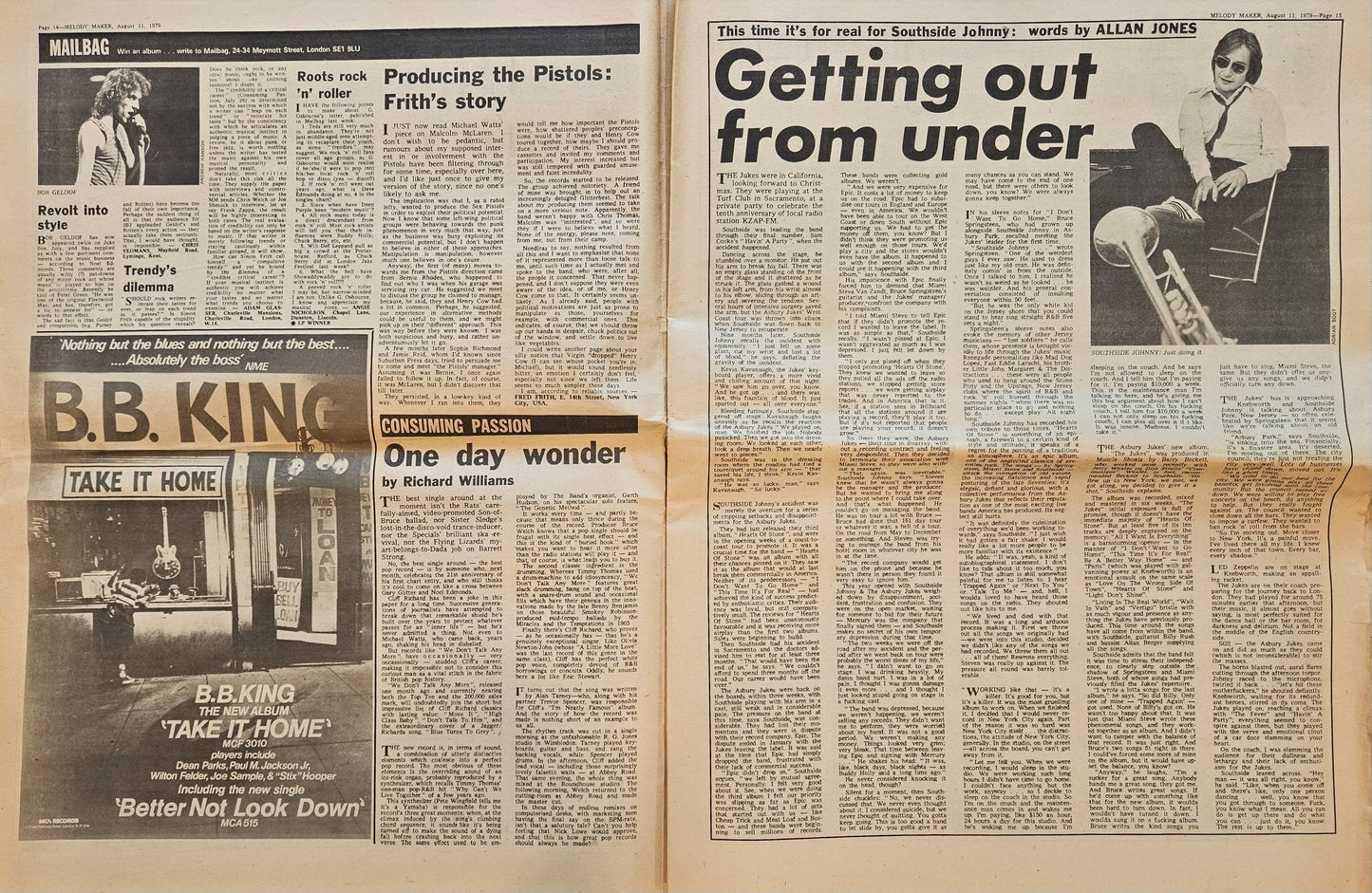 Melody Maker — August 11, 1979 | Bob Marley Cover, Led Zeppelin “In Through the Out Door” LP Review | Donnie “DK” Kretzschmar’s Closet