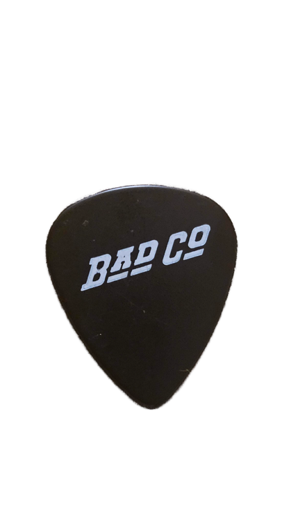 Bad Company Guitar Pick — Mick Ralphs (Black with White Text)