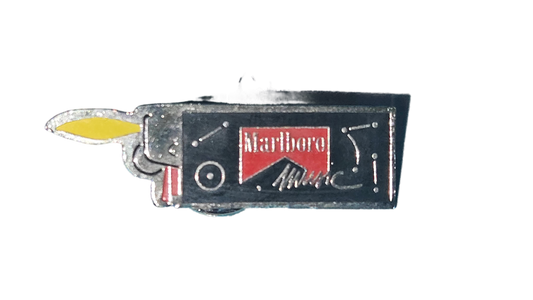 Marlboro Music Promo Lapel Pin — Bic Lighter Shape, New | Johnny “JW” Roberts Closet