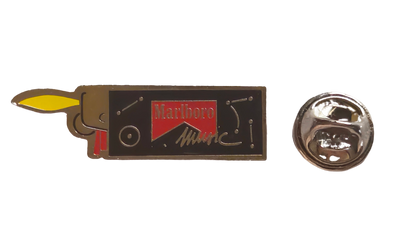 Marlboro Music Promo Lapel Pin — Bic Lighter Shape, New | Johnny “JW” Roberts Closet
