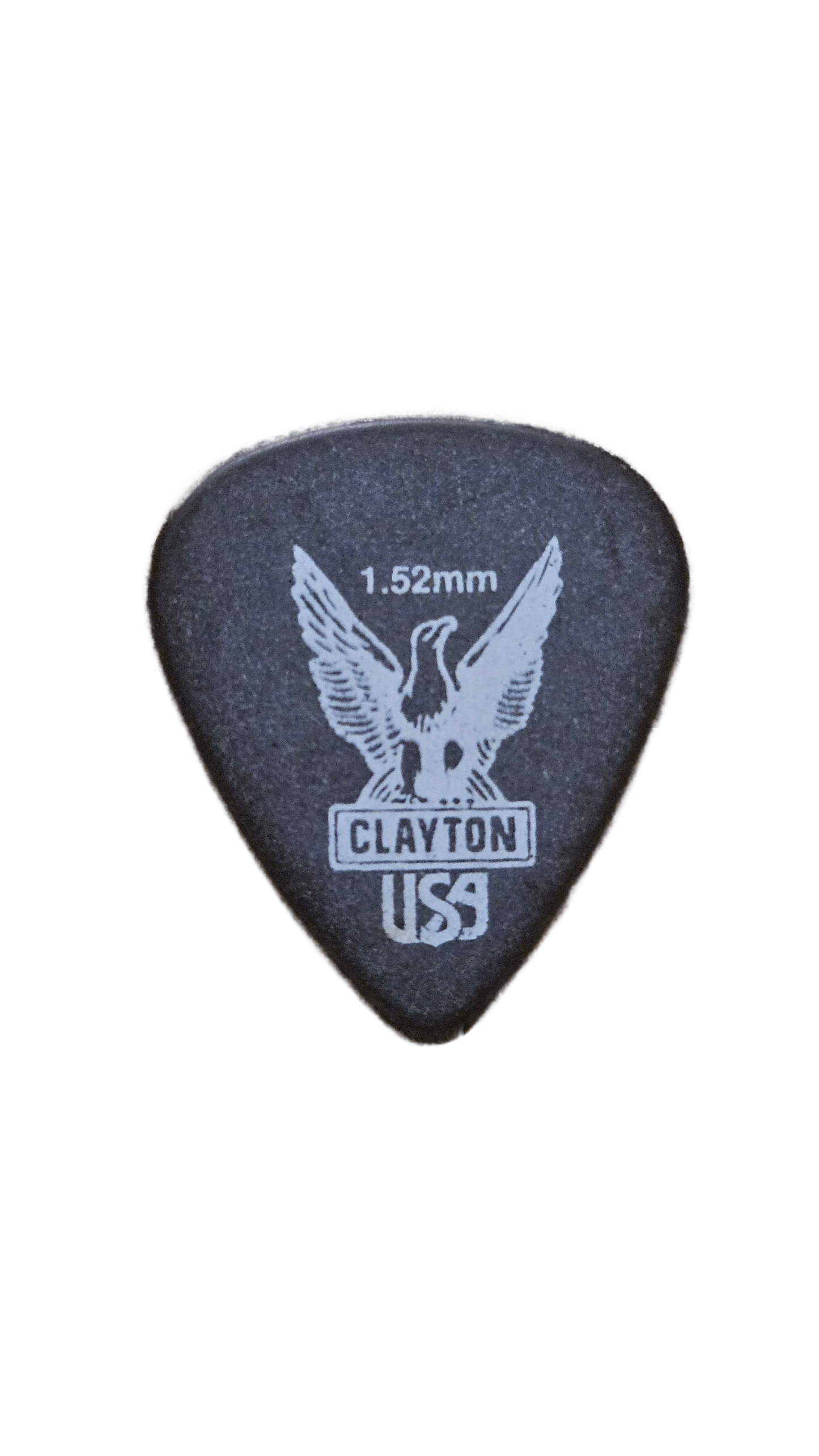Clayton USA Black Guitar Pick — Used/Played