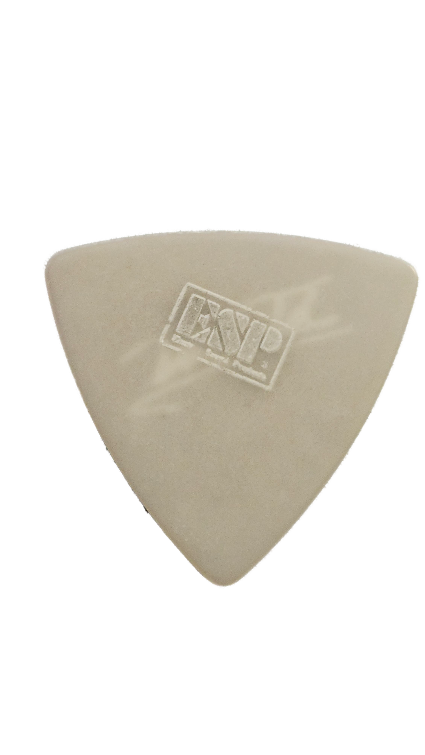 ESP white Guitar Pick — Used/Played