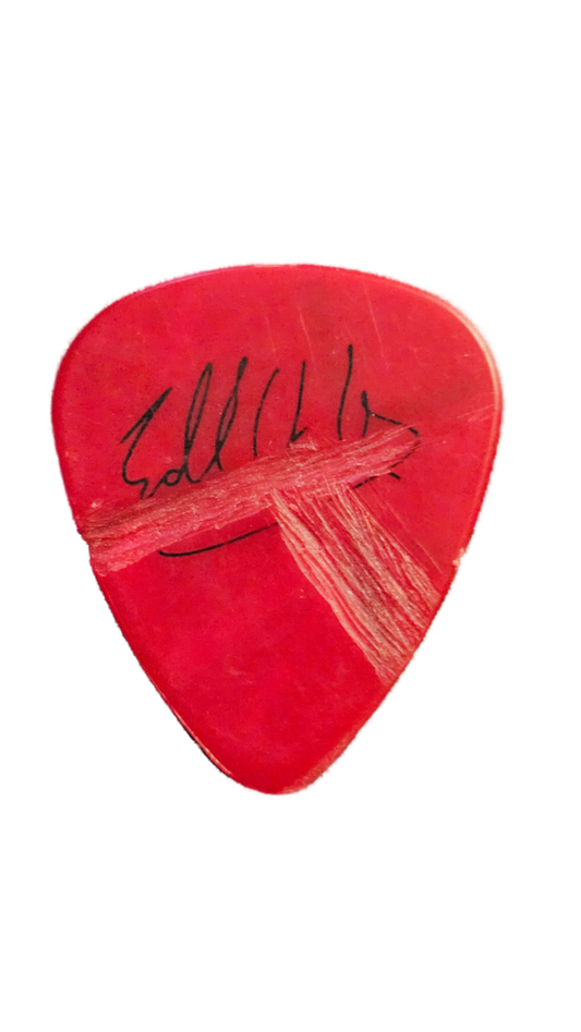 Eddie Van Halen Played Guitar Pick — Frankenstrat Print