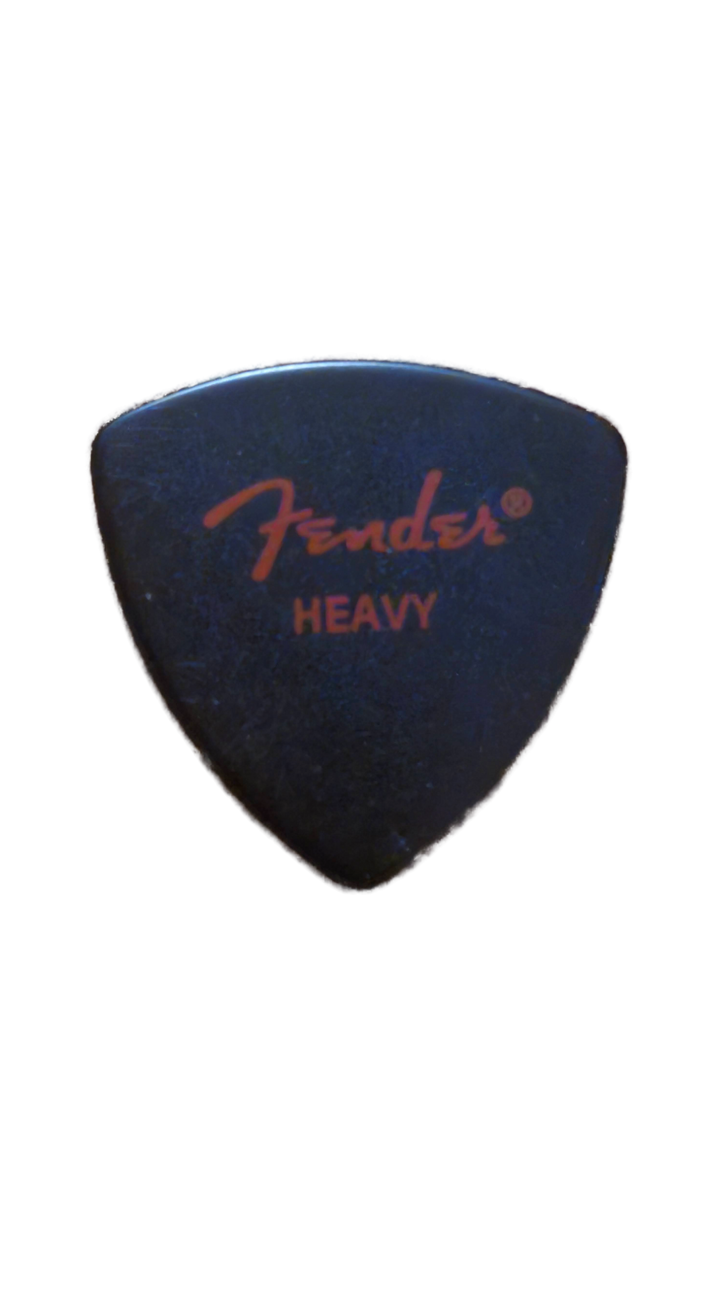 Fender Heavy Black Guitar Pick — G3 2001 Stu Hamm Tour