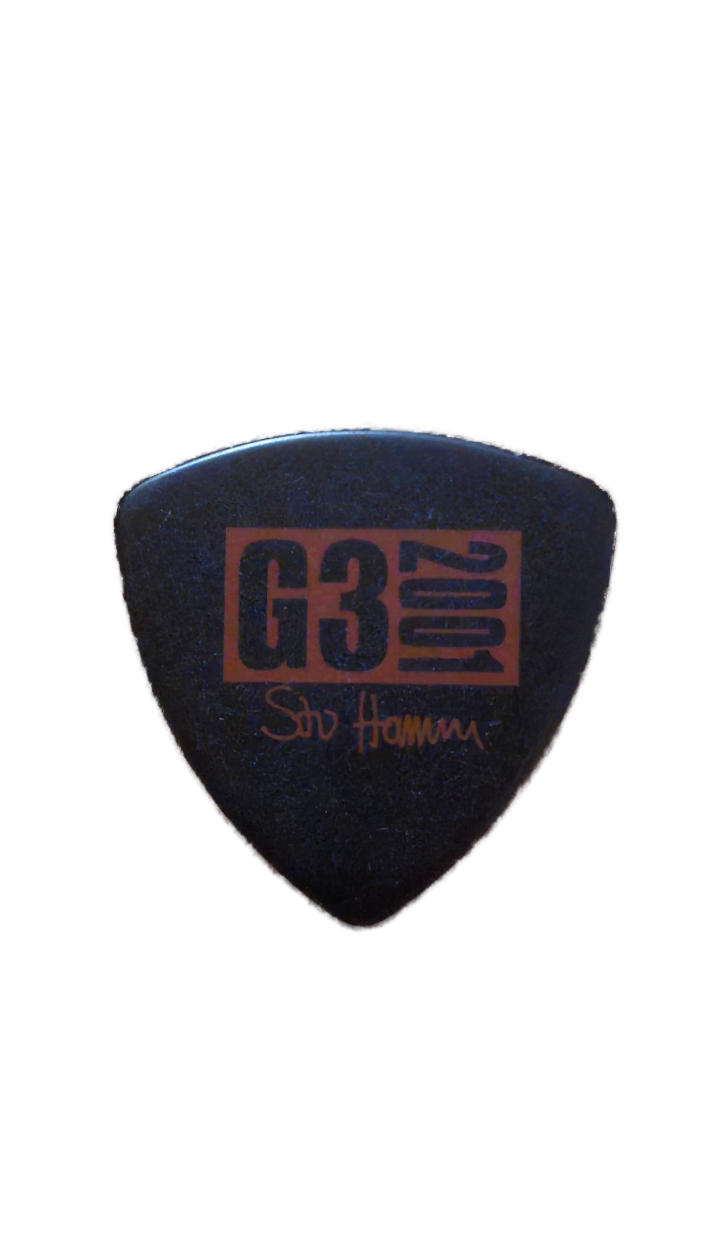 Fender Heavy Black Guitar Pick — G3 2001 Stu Hamm Tour