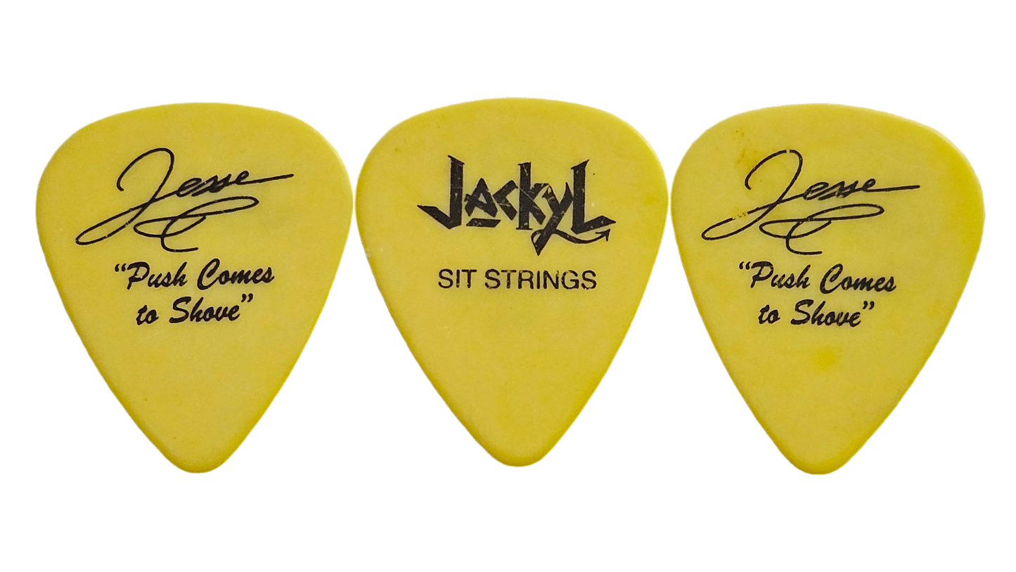 Jackyl Yellow Guitar Pick — "Push Comes to Shove" Jesse Signature