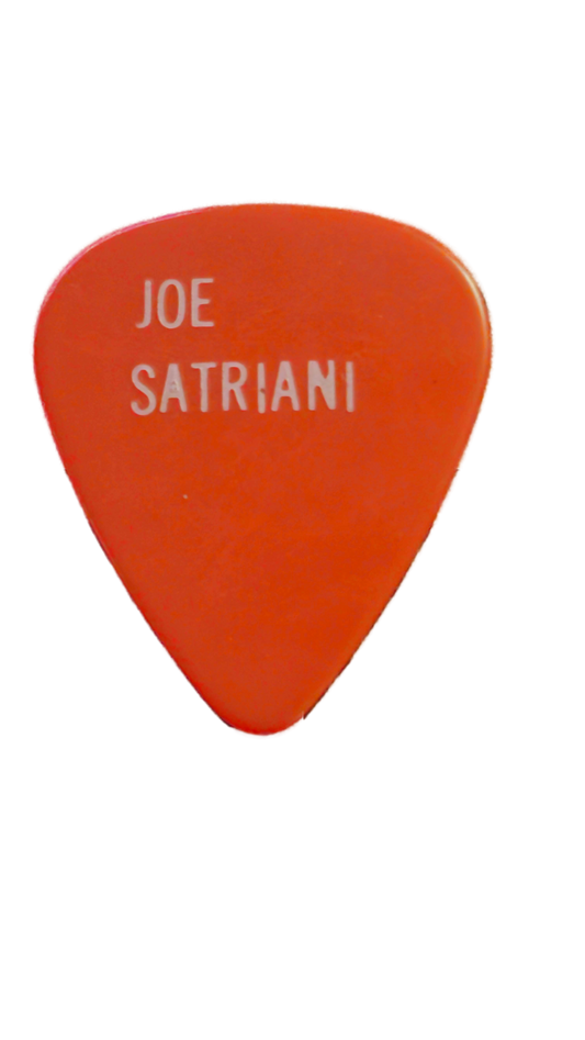 Joe Satriani Guitar Pick — Red with Skiing Figure Design