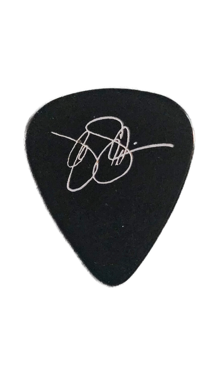 Joe Satriani Guitar Pick — Black with Image & Signature