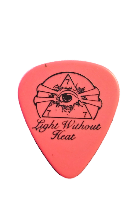 Steve Vai Guitar Pick — "Light w/out heat" (Green or Pink)