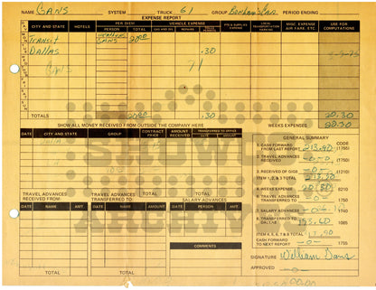 Led Zeppelin – John Bonham-Signed 1975 Corvette Transport Letter & Showco Expense Reports | Collector Vault