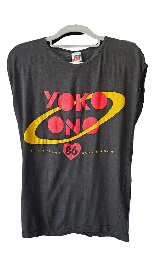 Yoko Ono 1986 Starpeace World Tour Sleeveless Shirt - Womens