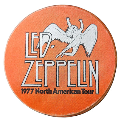 Led Zeppelin 1977 North American Tour Stick-On Backstage Pass (Original, Unused, Red/Orange/Yellow/Green/Blue)