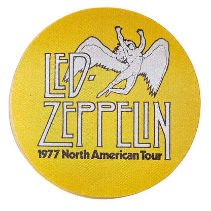 Led Zeppelin 1977 North American Tour Stick-On Backstage Pass (Original, Unused, Red/Orange/Yellow/Green/Blue)