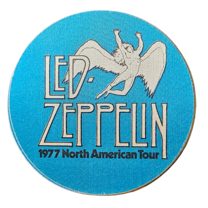 Led Zeppelin 1977 North American Tour Stick-On Backstage Pass (Original, Unused, Red/Orange/Yellow/Green/Blue)