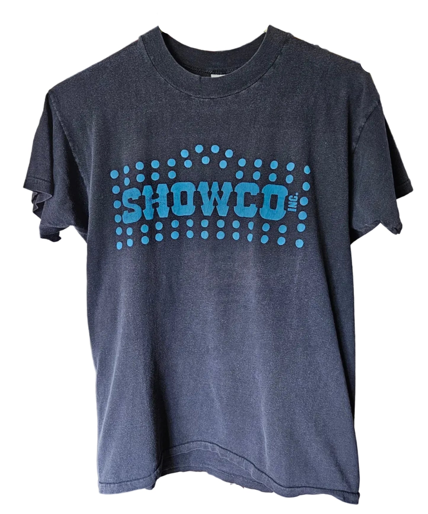 Led Zeppelin Survivor 1977 Black Shirt with Blue Lettering (Worn)