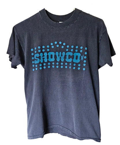 Led Zeppelin 1977 Black Shirt with Blue Lettering (L, Worn)