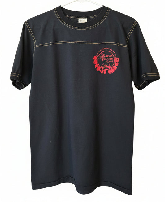 Rock-it-Cargo Crew Shirt - Black with Red Velvet Flocking (Bantams)