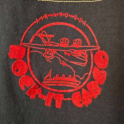 Rock-it-Cargo Crew Shirt - Black with Red Velvet Flocking (Bantams)