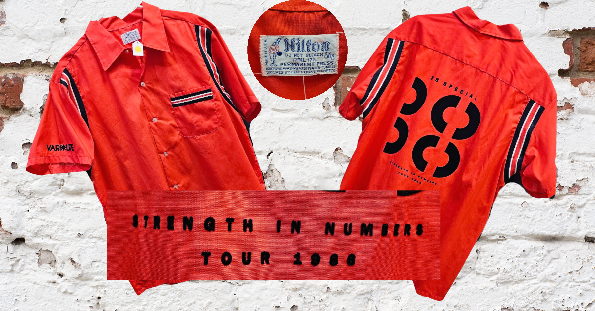 38 Special Strength in Numbers Tour 1986 Vari-Lite Bowling Shirt (XL, Red, New)