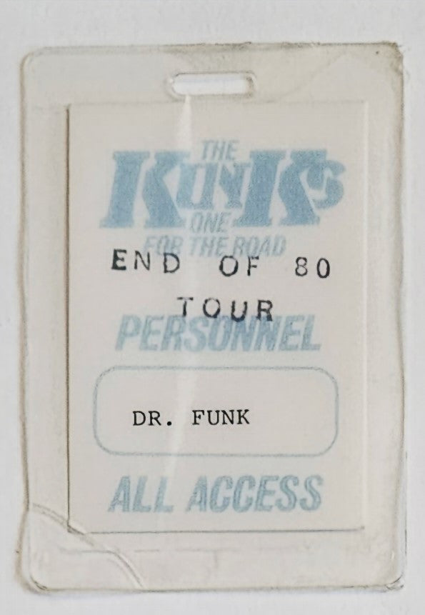 The Kinks One For The Road 1980 Tour Personnel Pass | Mike Ponczek's Closet