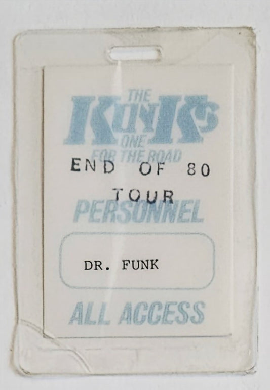 The Kinks One For The Road 1980 Tour Personnel Pass | Mike Ponczek's Closet