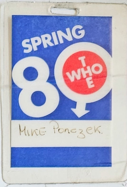 The Who – Spring 1980 Tour Laminate | Mike Ponczek's Closet