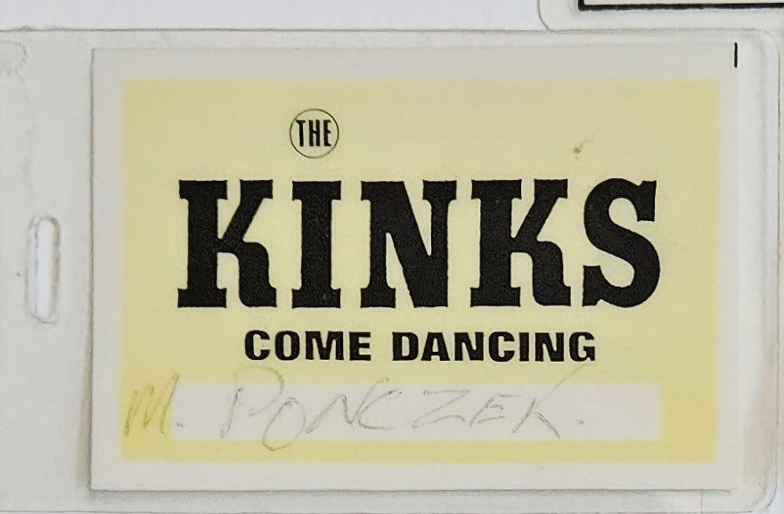 The Kinks Come Dancing Crew Laminate Pass | Mike Ponczek's Closet