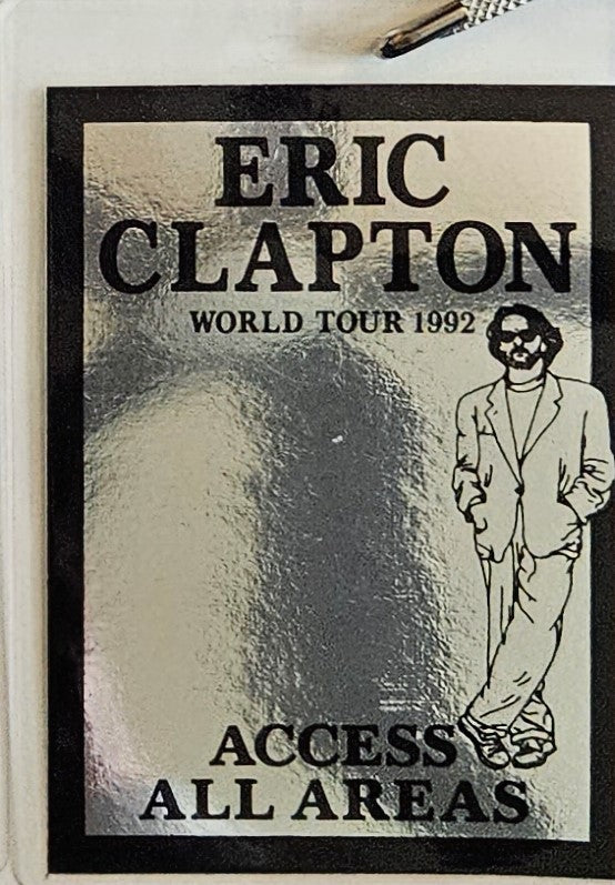 Eric Clapton World Tour 1992 Access All Areas Laminate w/Lanyard | Mike Ponczek's Closet
