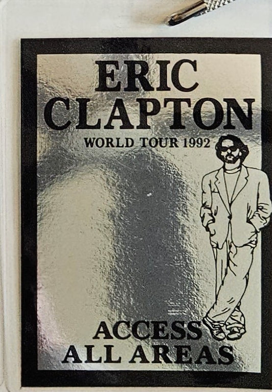 Eric Clapton World Tour 1992 Access All Areas Laminate w/Lanyard | Mike Ponczek's Closet