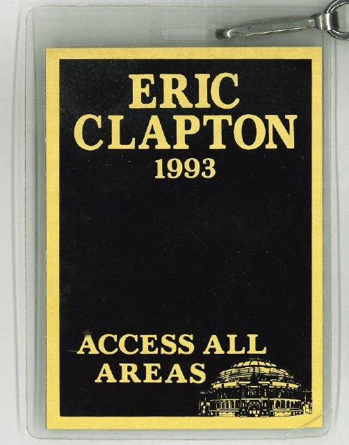 Eric Clapton 1993 Tour Access All Areas Laminate w/Lanyard | Mike Ponczek's Closet